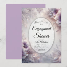 Silver and Soft Amethyst Winter Engagement Shower