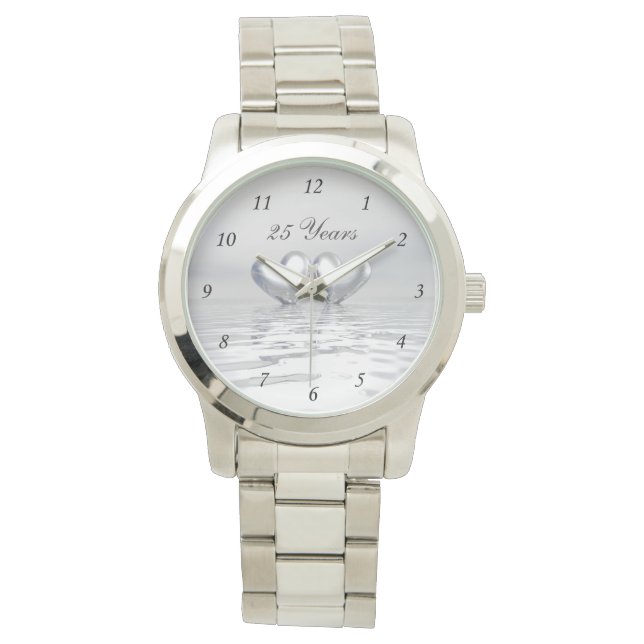 Silver Anniversary Hearts Armbanduhr (Vorderseite)