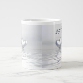 Silver Anniversary Hearts Jumbo-Tasse