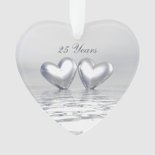 Silver Anniversary Hearts Ornament (Vorderseite)