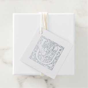 Silver Anniversary Illuminated Letter U Monogram Geschenkanhänger