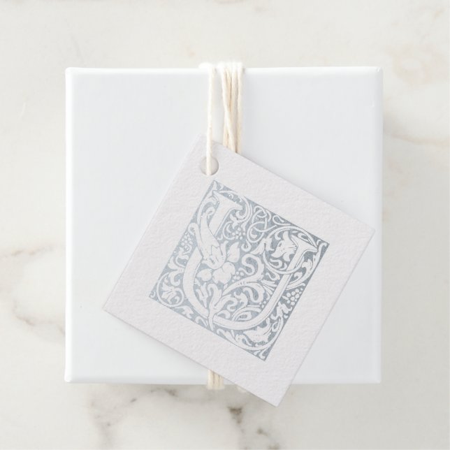 Silver Anniversary Illuminated Letter U Monogram Geschenkanhänger (Mit Box)