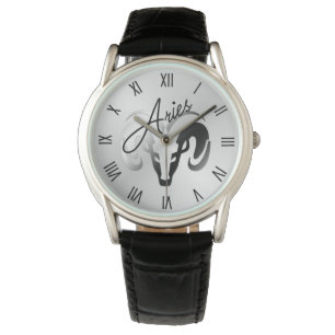 Silver Aries the Ram Zodiac Armbanduhr