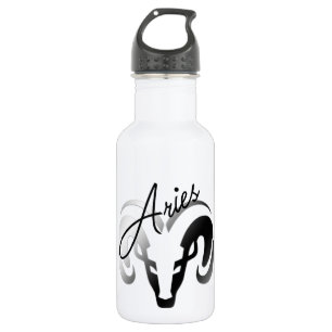 Silver Aries the Ram Zodiac Edelstahlflasche
