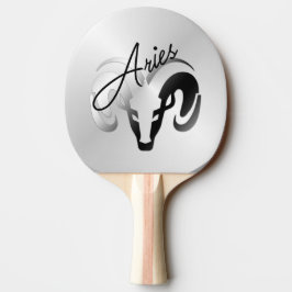 Silver Aries the Ram Zodiac Tischtennis Schläger