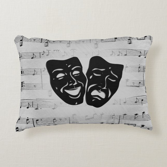 Silver Art Unites Theatermasken Dekokissen (Vorderseite)