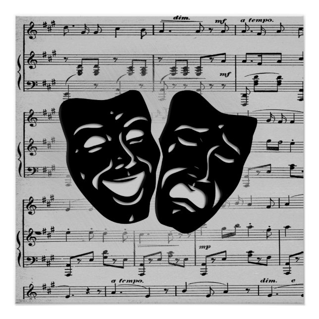Silver Art Unites Theatermasken Poster (Vorderseite)