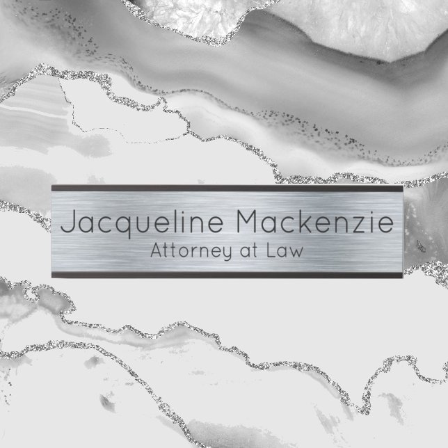 Silver Attorney for Law Lawyer Türschild (Von Creator hochgeladen)