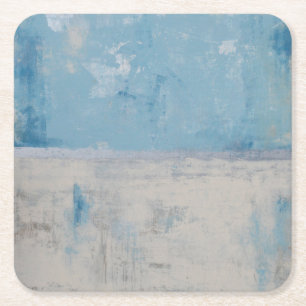 Silver Aura Rechteckiger Pappuntersetzer