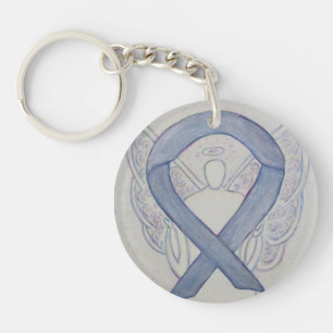 Silver Awareness Ribbon Engel Maßgeschneiderte Sch Schlüsselanhänger