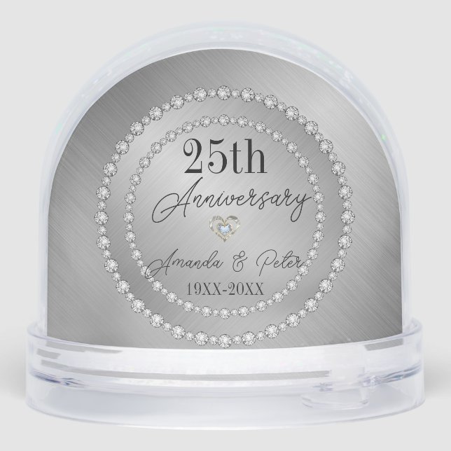 Silver Background And Diamonds Wedding Anniversary (Arrière)