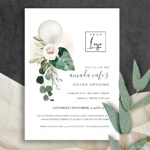 Silver Balloon logo Floral Grand Invitation d'ouve