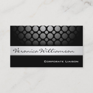 Silver Band Moderne Black Business Cards Visitenkarte