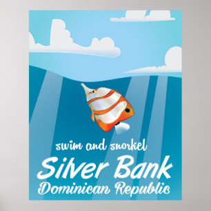 Silver Bank Dominikanische Republik Schnorchel Rei Poster