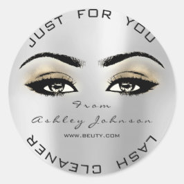 Silver Beauty Glitzer Gold Lash Makeuaner Runder Aufkleber