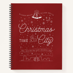 Silver Bells Christmas Sketchbook Blank Notizbuch