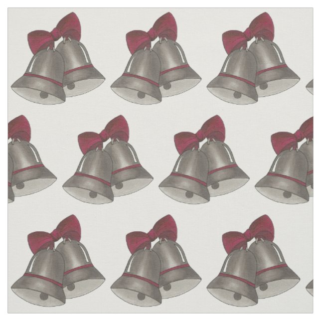 Silver Bells Gray Wedding Anniversary Verlobung Stoff (Muster)