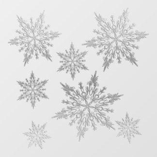 Silver Bells Schneeflocken Fensteraufkleber