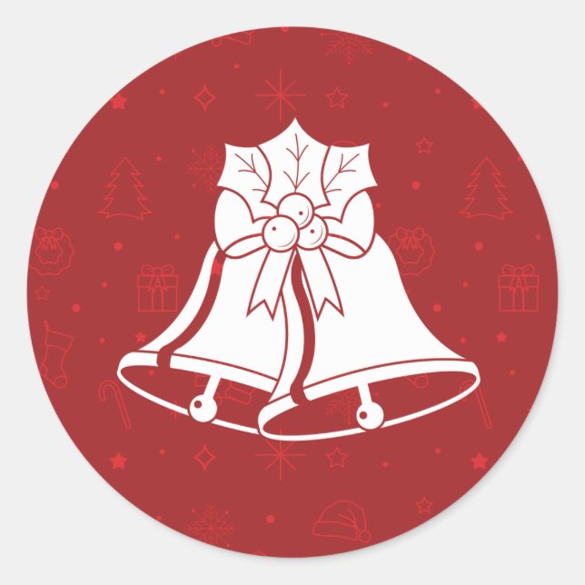 SILVER BELLS / Weihnachtsaufkleber Runder Aufkleber (Vorderseite)