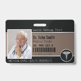 Silver Beruflich Medical Caduceus Foto ID Ausweis