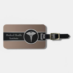Silver Beruflich Medical Caduceus - Gepäckmarke Gepäckanhänger