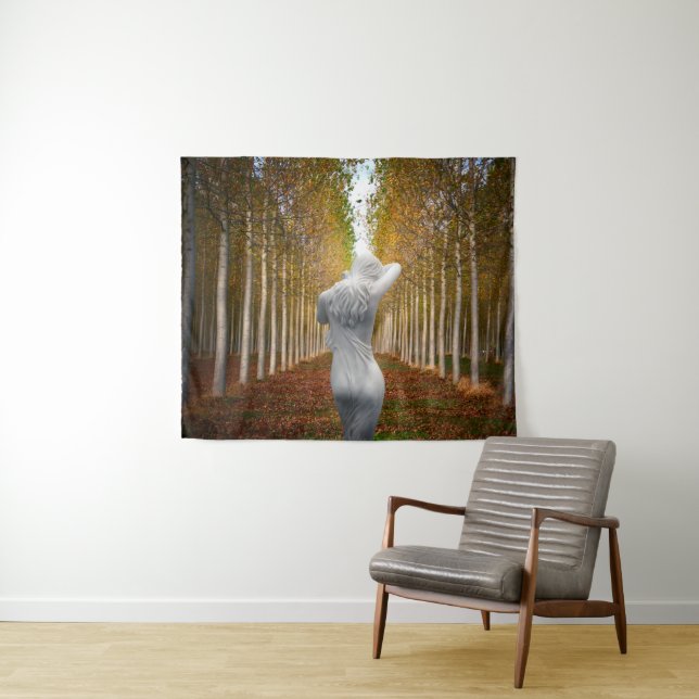 Silver Birch Wood Nymph. Wandteppich (Beispiel (Horizontal))