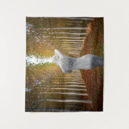 Silver Birch Wood Nymph. Wandteppich