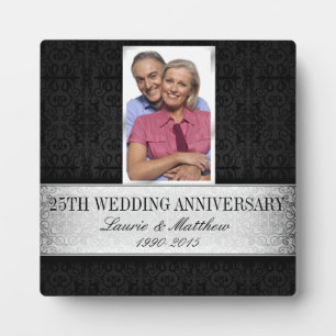 Silver Black Damask Foto Rahmen 25 Jahre alt