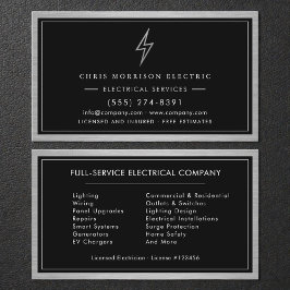 Silver & Black Electrical Services Electrician Visitenkarte