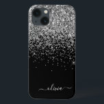 Silver Black Girl Glitzer Sparkle Monogram Name C Case-Mate iPhone Hülle<br><div class="desc">Silber und Schwarz Imitate sparkle und Dripping Glitzer Bürsten Metal Monogram Name und Initial Phone. Das macht den perfekten 16 Geburtstag,  Hochzeit,  Brautparty,  Jubiläum,  Babydusche oder Junggeselinnen-Abschied Geschenk für jemanden,  der Lieben glamourösen Luxus und schicke Stile.</div>
