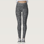 Silver Black Glitzer Glam Leggings<br><div class="desc">Diese Leggings bringen den Glam in Glamour. Sie sind ein dunkelsilbergraues Glitzer-Muster,  das wirklich zu funkeln scheint. Tragen Sie sie für lässige oder kleiden Sie sie als Urlaubskleid. Erstellt von der einfachen Farmhouse Press.</div>