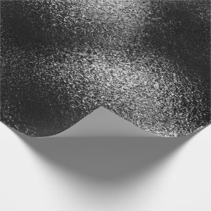 Silver Black Graphite Shiny Glass Ice Vip Geschenkpapier