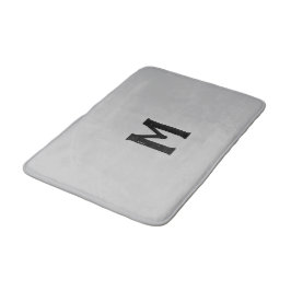 Silver Black Monogram Badematte