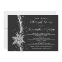 Silver Black Snowflakes Winter Probe Abendessen