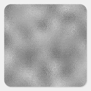 Silver Blank Template Hinzufügen von Text Quadratischer Aufkleber