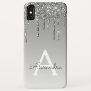 Silver Bling   Luxus Sparkle Glitzer Monogram Case-Mate iPhone Hülle