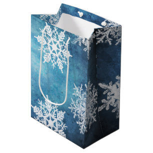 Silver & Blue Mittlere Geschenktüte