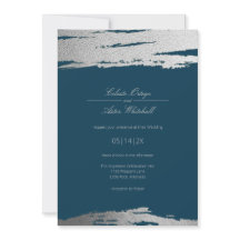 Silver & Blue Moderne Abstrakte Elegante Imitate
