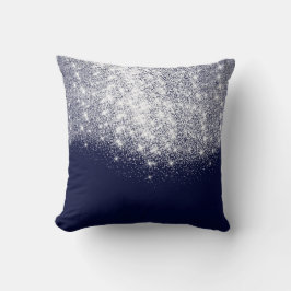 Silver Blue Navy Grau Glitzer Makeup Artist Beauty Kissen