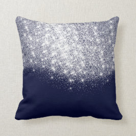 Silver Blue Navy Grau Glitzer Makeup Artist Beauty Kissen