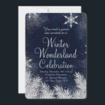 Silver blue snowflake Corporate Winter Wunderland3 Einladung<br><div class="desc">Watercolor blauer Schneeflocken Winter Weihnachtsfeier mit Imitaten Silber ,  elegantes,  modernes und winterliches Wunder Corporate Fest Thema mit Imitaten Silber Schneeflocken,  fallendem Schnee,  Sternenstaub und schneebedeckten Filialen. Ideal für Winterfeiern,  Weihnachten und Neujahr . Text vollständig anpassbar</div>
