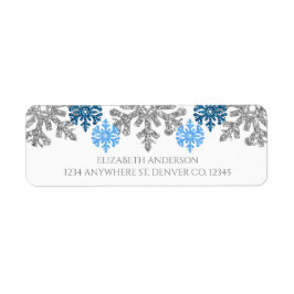 Silver Blue Snowflakes Winterhochzeit