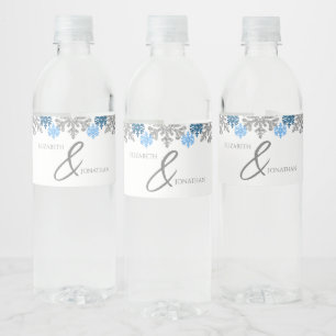 Silver Blue Snowflakes Winterhochzeit