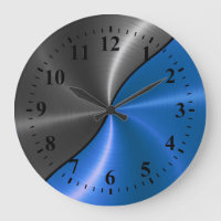 Silver Blue Stainless Steel Metal Look