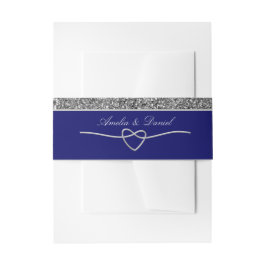 Silver Blue Wedding Invitation Bly Band