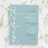 Silver Blue White Typografy Graduation Party