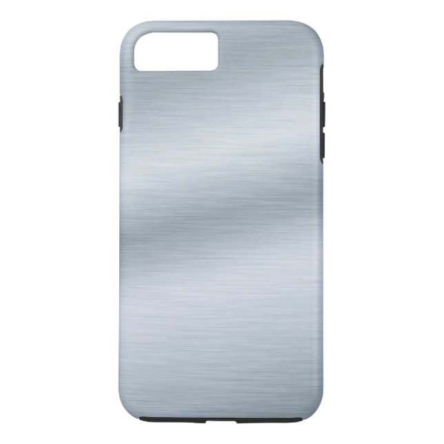 Silver brossé look élégant iPhone 7 Coque (Dos)