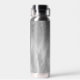 Silver Brushed Metal Abstrakt Trinkflasche (Back)