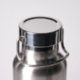 Silver Brushed Metal Abstrakt Trinkflasche (Lid)