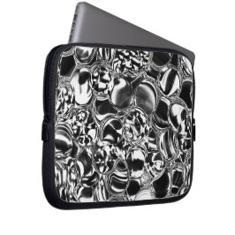 Silver bubbles with glass or metal tone laptopschutzhülle